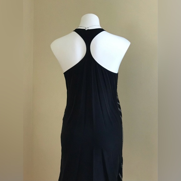 Madison Marcus Black & Silver Silk Beaded Mini Dress Sz. XS - Picture 9 of 14